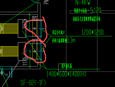 答疑：红圈里风管尺寸是多少，风管连接风口需要计算垂直风管吗