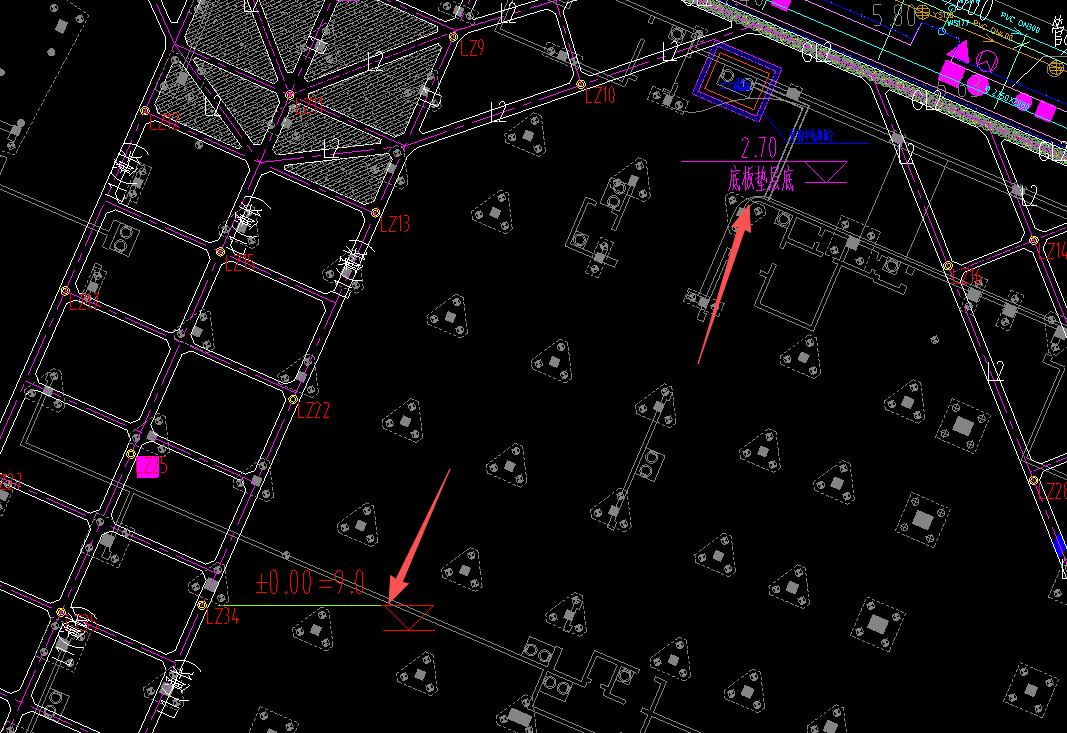 答疑：此图基坑支护中，大开挖深度是9与2.7的差值还是7/7.6与2.7的差值