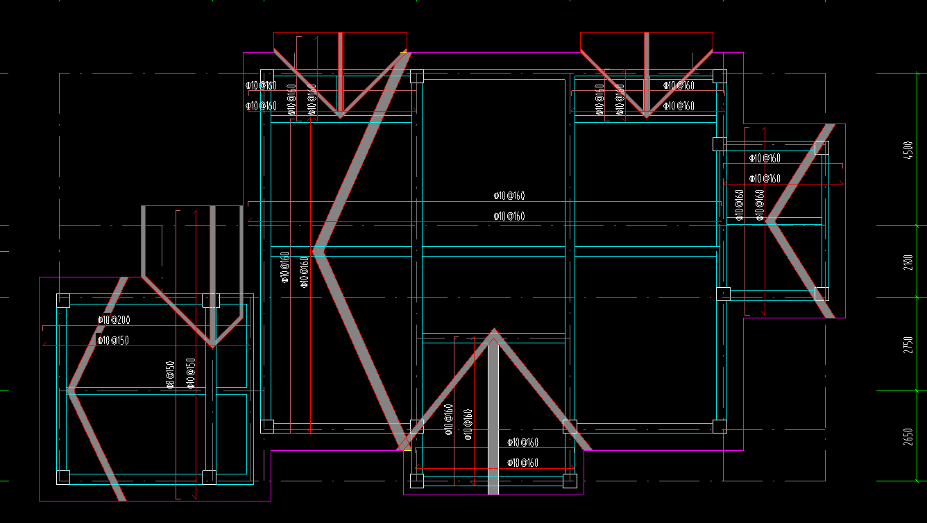 答疑：老师，这种多个屋面折线的，怎么绘制，按标高变斜后总是有问题