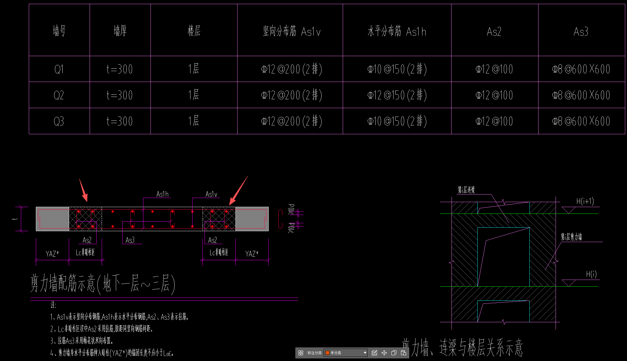 答疑：这里的纵筋是不是按默认取墙的？看着图纸没标注