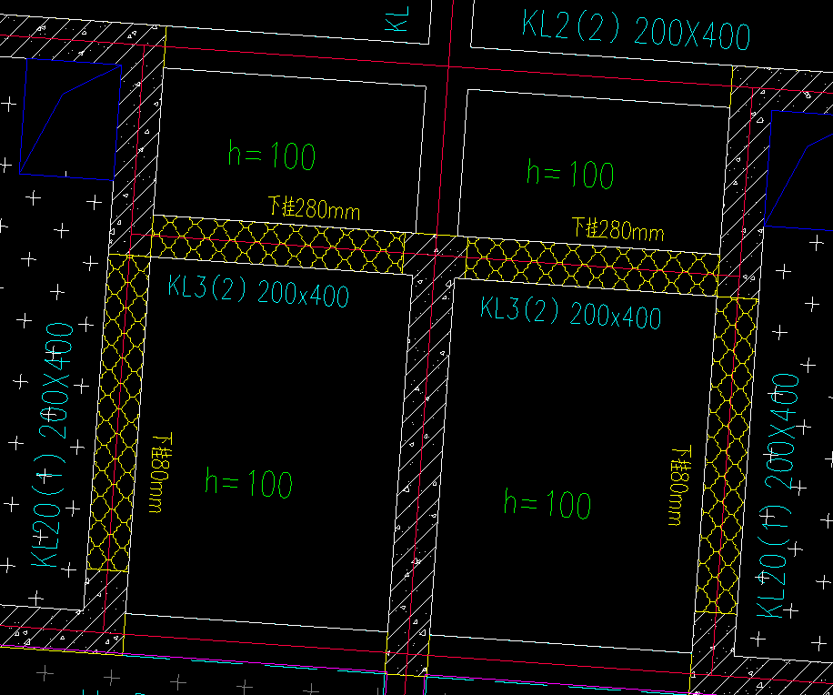 答疑：框梁下面标注下挂280是啥意思，怎么定义？