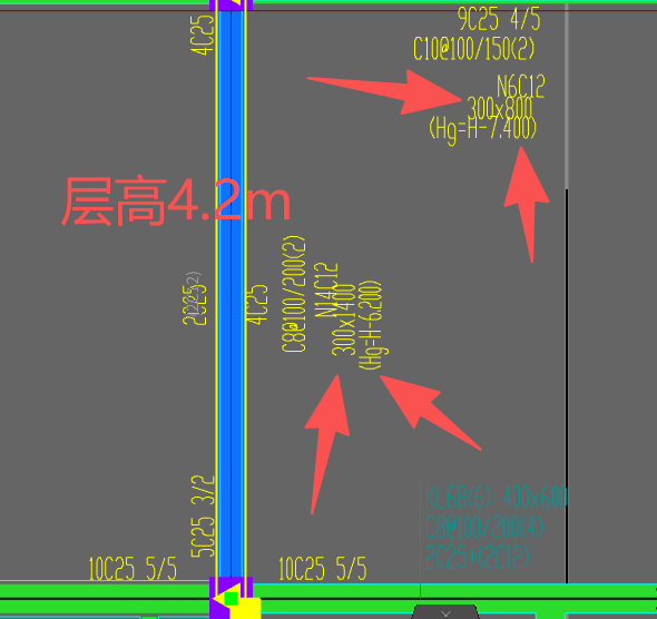 答疑：粱的原位标注出现截面尺寸但下面有出现梁高尺寸，应该怎么解读这个粱和在建模中输入