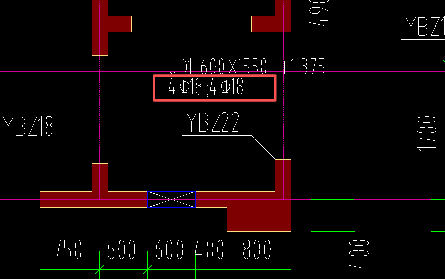 答疑：请问这个剪力墙矩形洞口上下加强暗梁的这个钢筋注写是什么意思？是纵筋为8c18的意