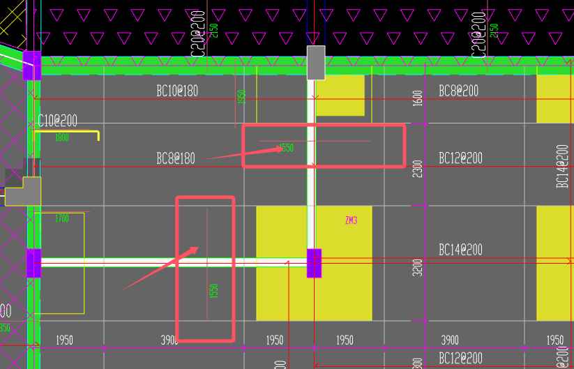答疑：红色框起来的是负筋吗？为什么没有钢筋信息，应该从图纸哪里找