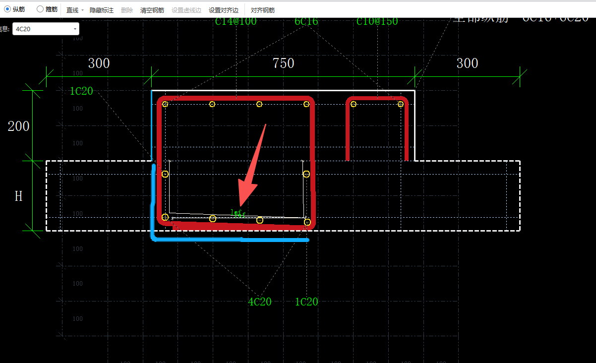 答疑：这一段钢筋的Laf是怎么定义的？