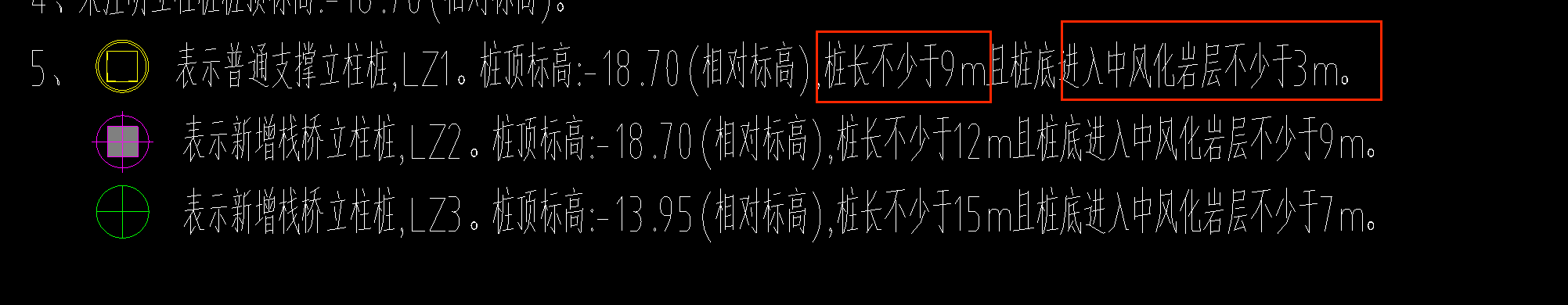 答疑：这些桩长是否含了入岩的长度