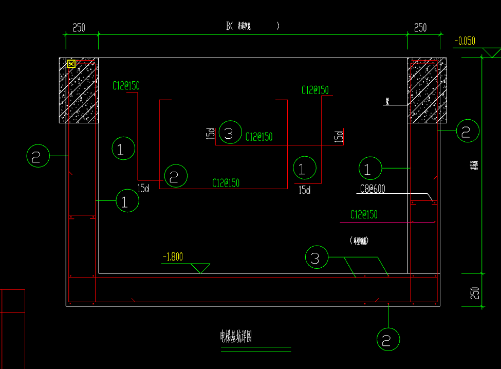 答疑：这个电梯基坑用什么画
