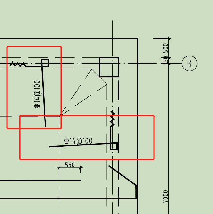答疑：我画的筏板，这个筋用筏板负筋画吗，然后我怎么描述呢，这个筋尺寸也不是很够，也弯