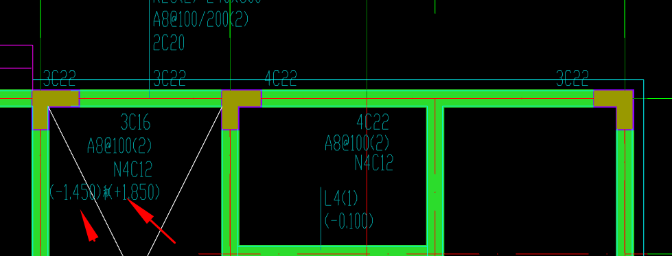 答疑：这两个梁的标高怎么填？