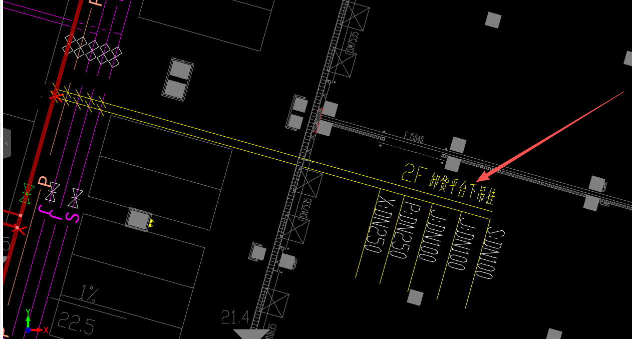 答疑：请教各位大佬，室外图显示2F卸货平台下吊挂是代表还没埋地是吗，一般设置多高吗