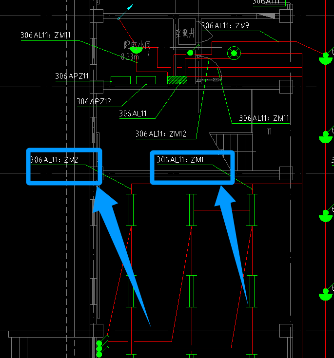 答疑：如图所示的配电箱引出来的回路，是每根都要从配电箱出来吗，如图ZM1和ZM2都要
