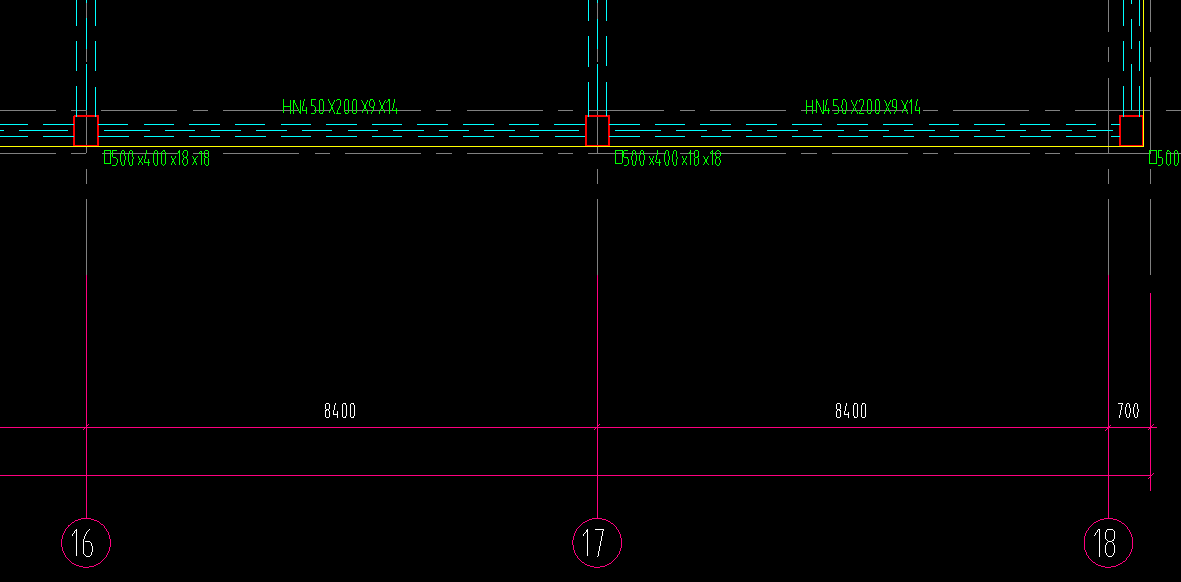 答疑：这根钢梁怎么算，他的长度是多少8400吗，要不要扣减别的东西