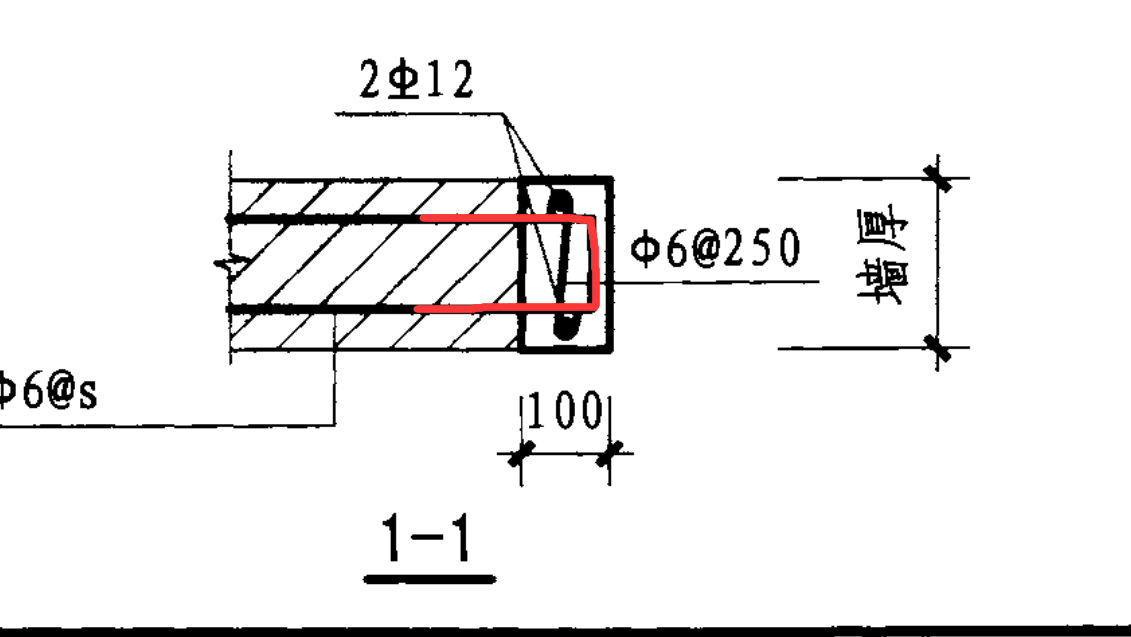 答疑：请问一下，抱框这个标红的钢筋怎么处理比较好啊？