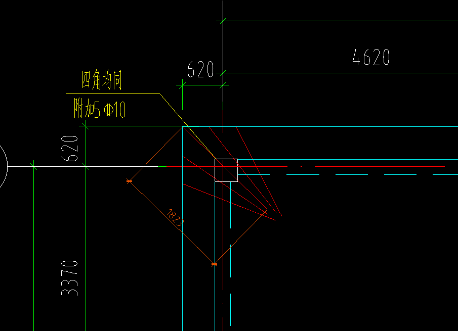 答疑：我的这个阳角放射钢筋的长度怎么算呀 可以列式说明吗