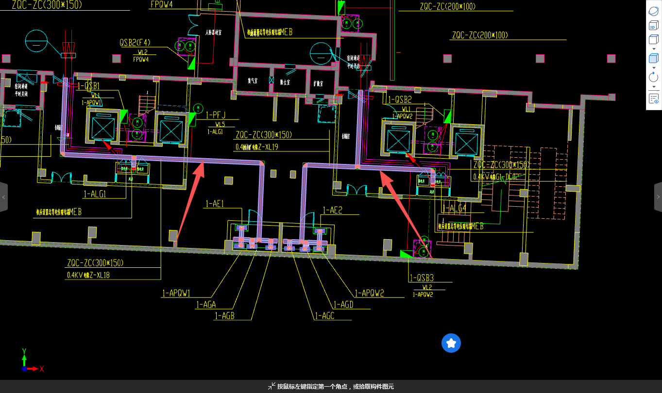 答疑：这里有画电缆 为什么不显示