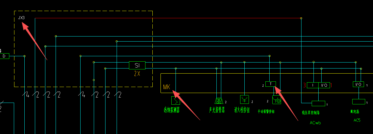 答疑：各个大佬这三个JX,MK,T 消防电标识是啥，说明没有