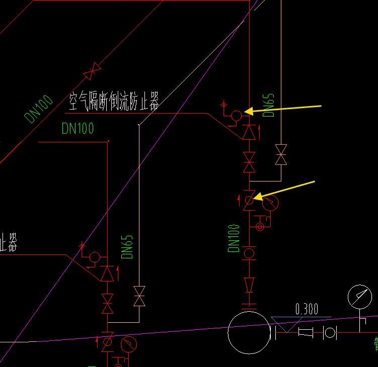 答疑：如图两个黄色箭头所指是什么管道附件？