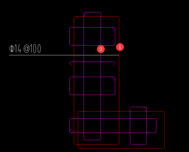 答疑：识图：异形柱大洋中特别标注的箍筋指1还是1和2都是C14箍筋
