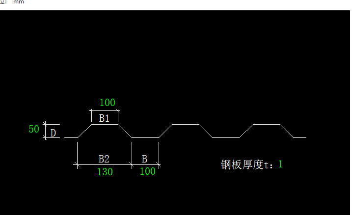 答疑：请教一下图纸上的楼承板压型钢板-板型KL-915型，波谷和波峰之间尺寸间距是多少