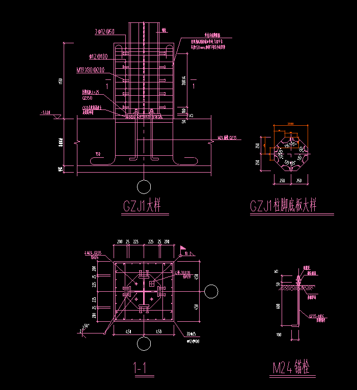 答疑：图中柱脚应该怎么设置