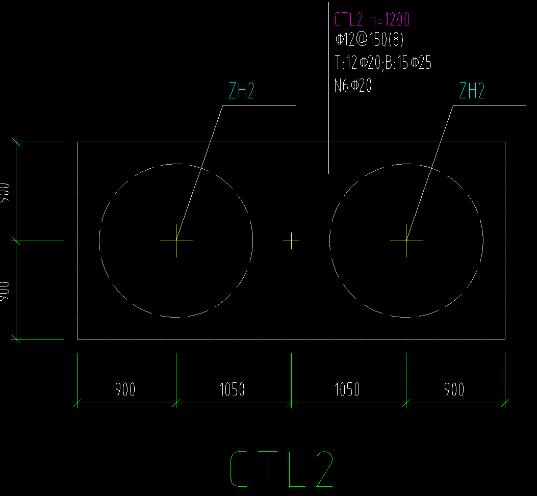 答疑：请问这个承台梁的面筋底筋为什么是直接标根数的，那他的XY向分别是几根