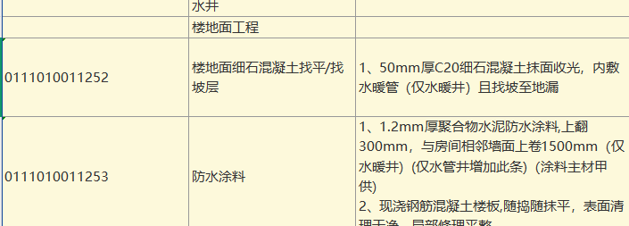 答疑：请问这楼地面工程中的防水涂料是不是归到防水工程中