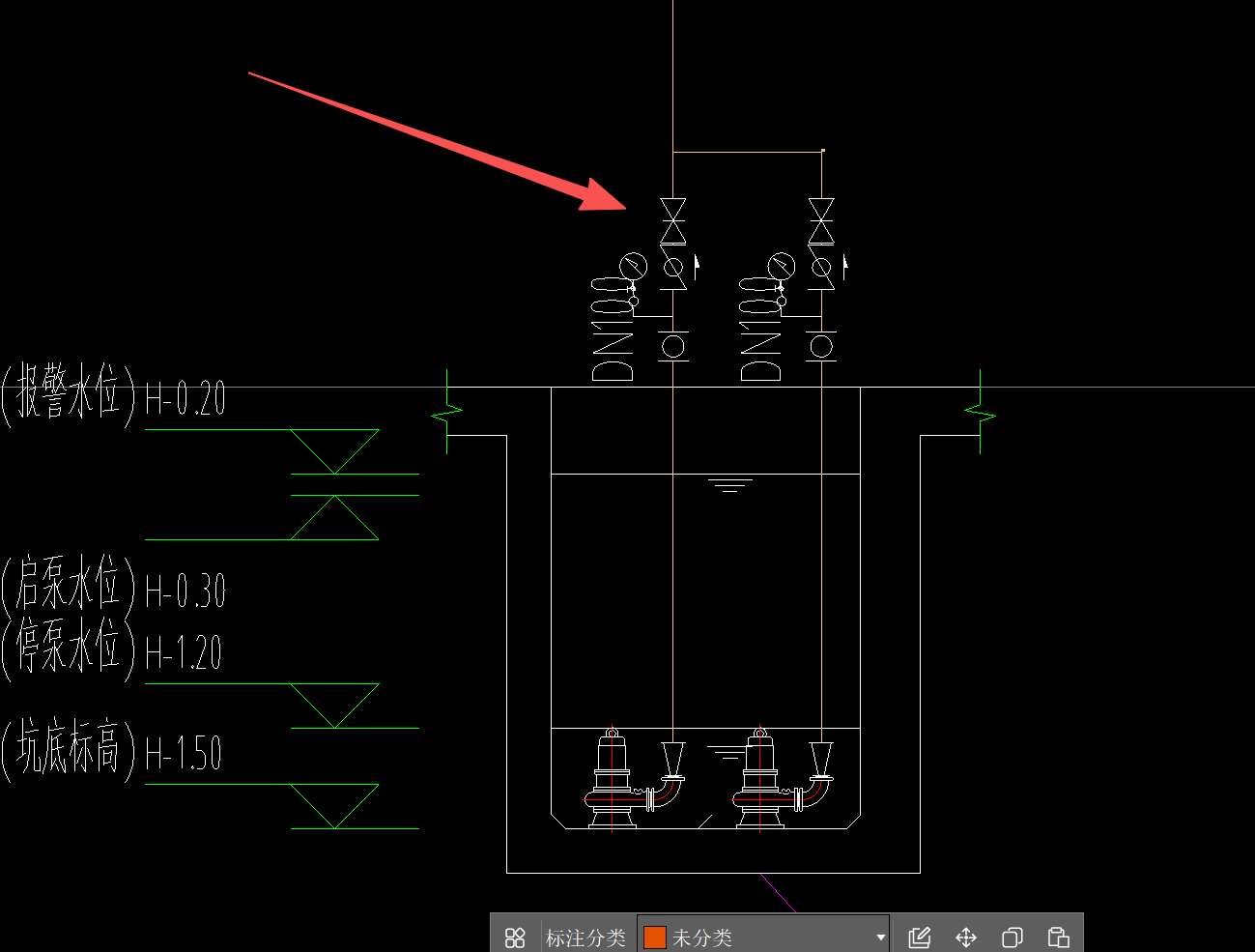 答疑：集水坑位置阀门