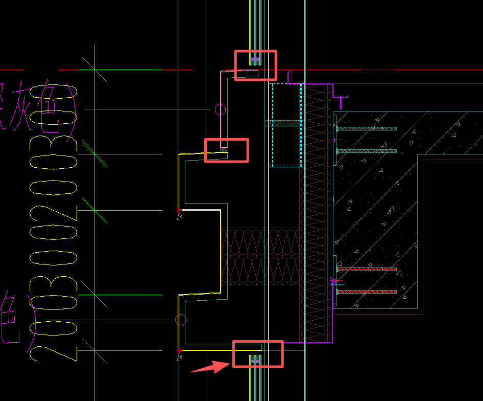 答疑：外立面的玻璃和铝板计算时，从墙身节点图上测量高度，图中框选位置需要量上长度么