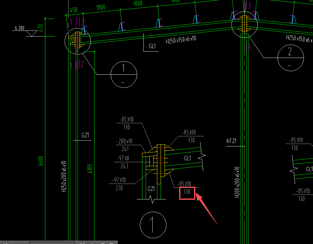 答疑：钢结构的，节点有点看不懂标注，谁给解释下