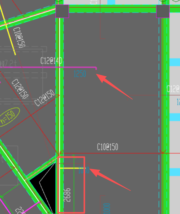 答疑：上面有跨板受力筋，下有负筋，负筋范围对不对?