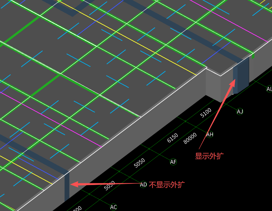 答疑：外墙后浇带不显示外扩