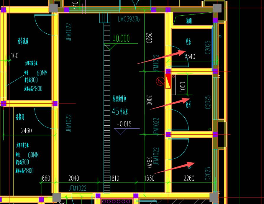 答疑：请问这3个房间是内墙1呢还是内墙3