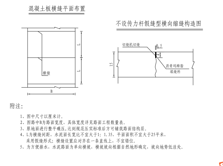 答疑：请问混凝土路面的横缝间距是多少米一道？ 宽度大于多少会有这个横缝 谢谢 会采纳