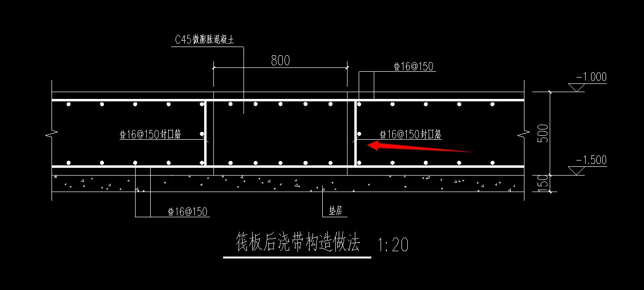 答疑：请问：后浇带封口筋在哪里设置