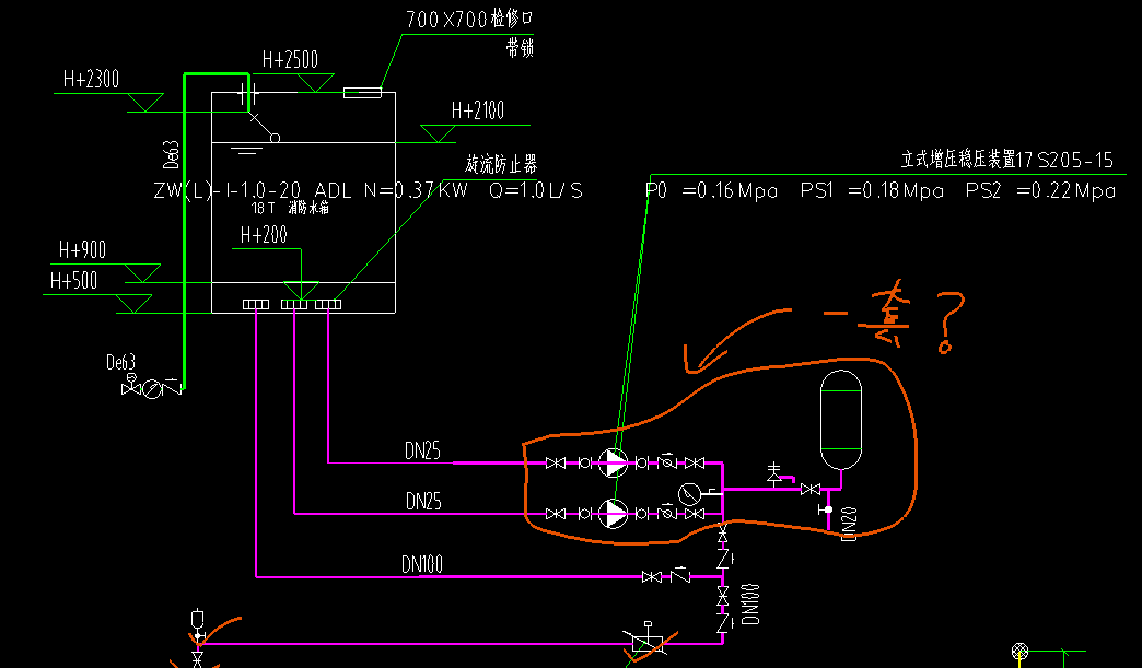 答疑：这个稳压装置是一套的还是里面的管道阀门要单独计算