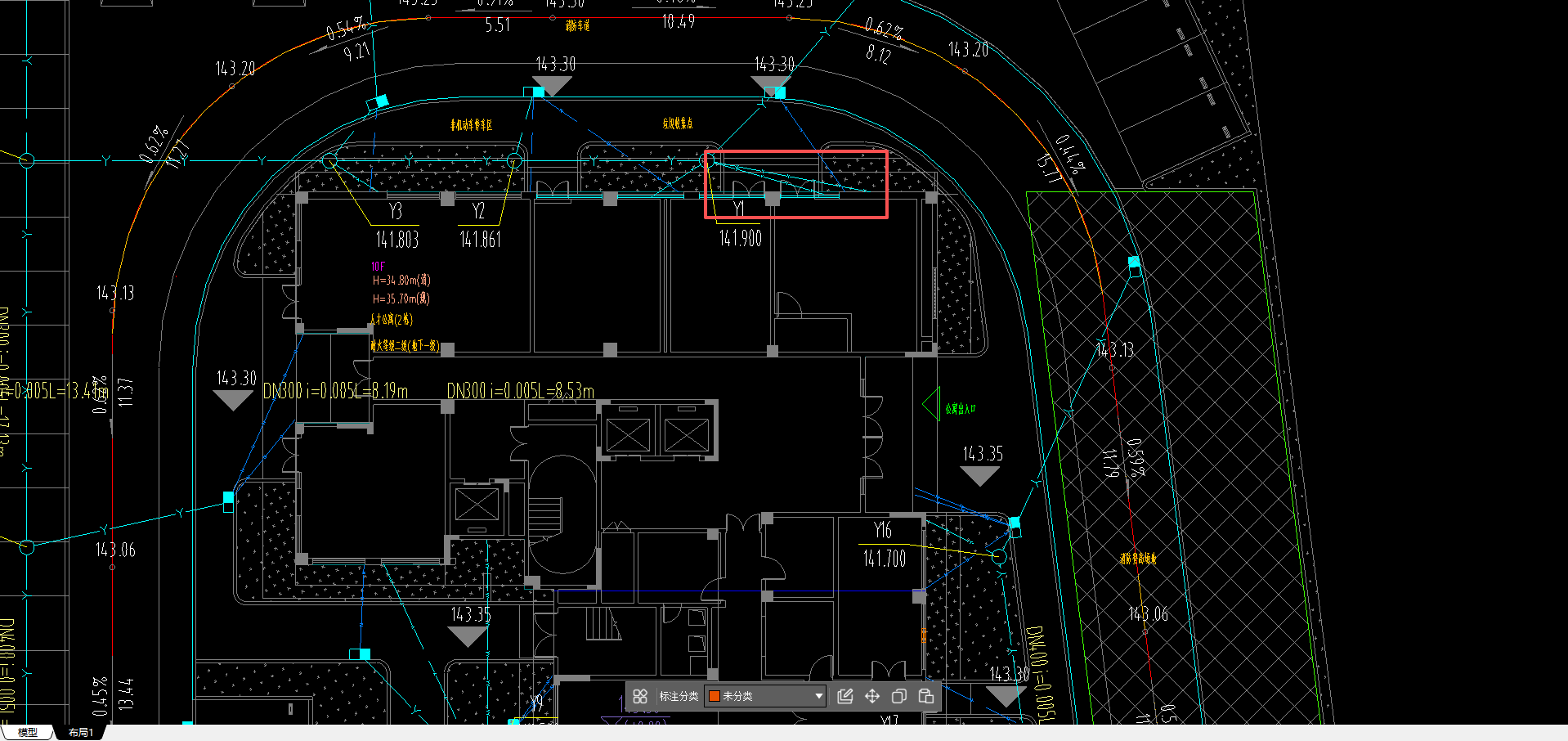 答疑：各位前辈，这个排水部分在室外总图有部分出户管，需不需要计算挖填方