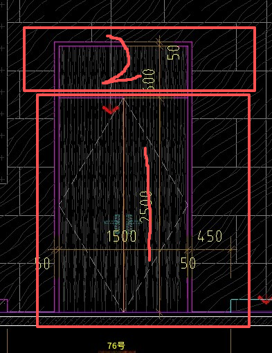 答疑：1为门洞面积，2为包门套的面积，在材料报价中，木门已经包含门套有一个综合单价