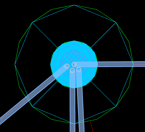 答疑：吊顶的照明灯具，是几根管下翻呢？平面上有4根管与灯具相连。下翻几根管呢？