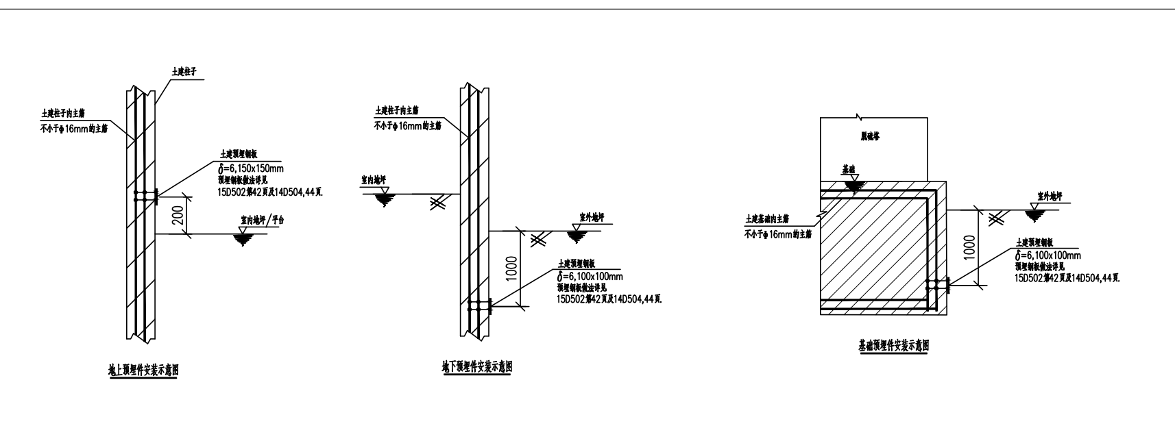 答疑：这个预埋钢板是一个柱子四个还是一个柱子一个？