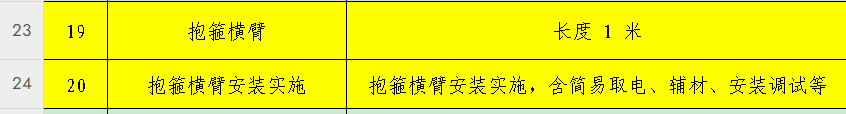 答疑：抱箍横臂套什么清单定额