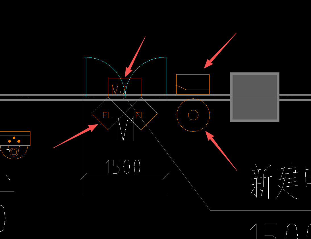 答疑：这个是安防门禁系统平面图，这四个图例分别代表什么？