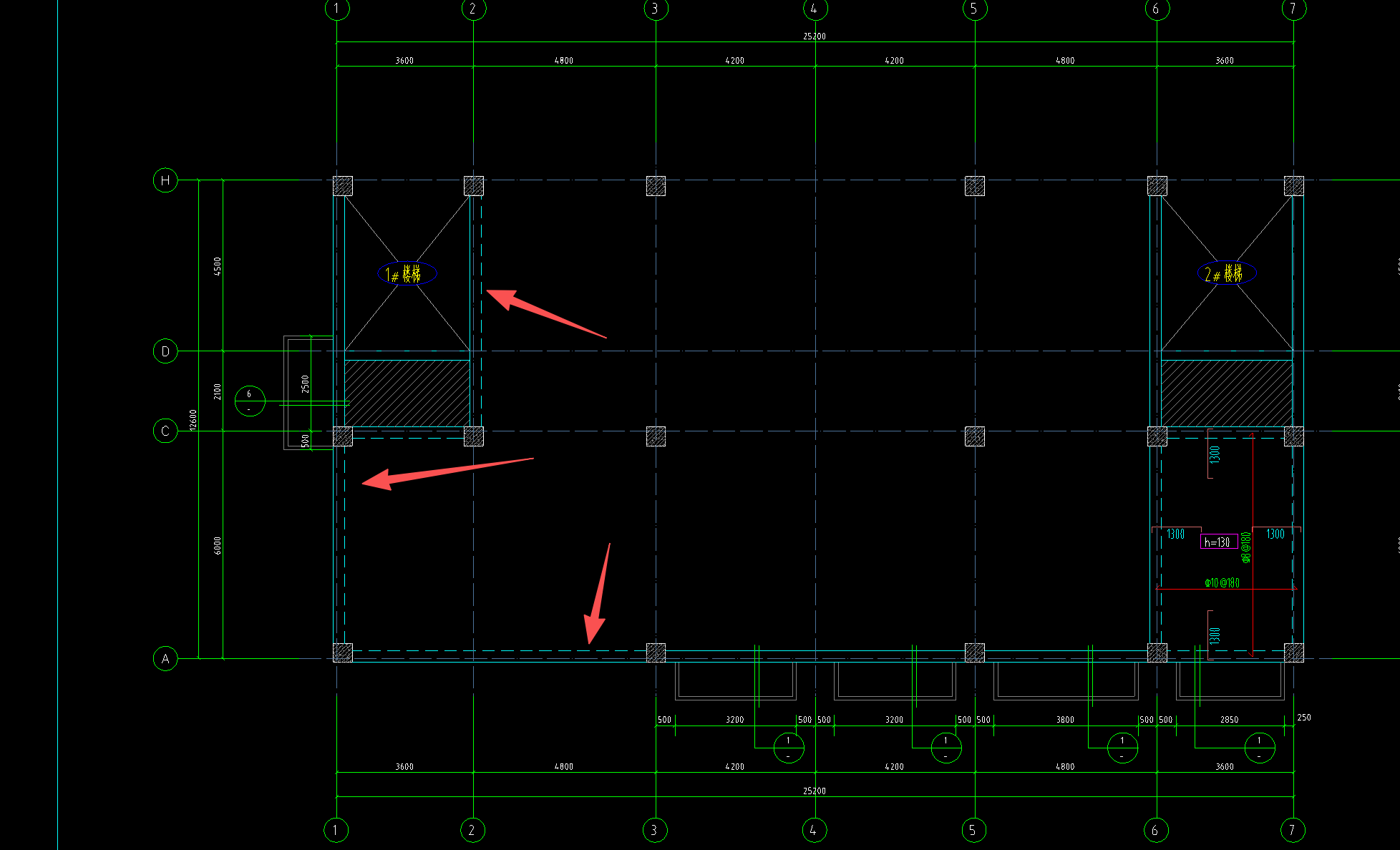 答疑：箭头所指的虚线是什么意思，这个地方有板吗，如果有的话范围到哪里呢