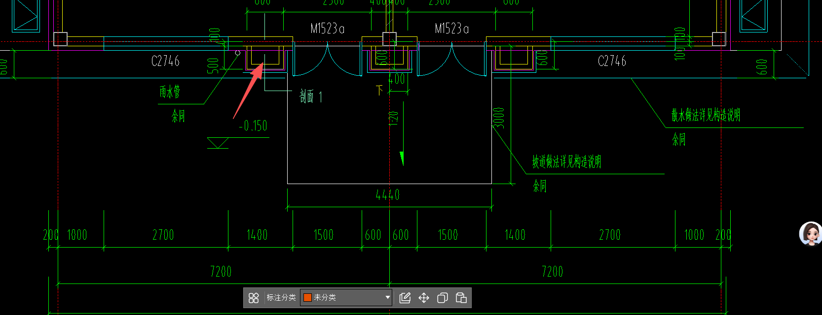 答疑：根据立面图 红色框框是什么？