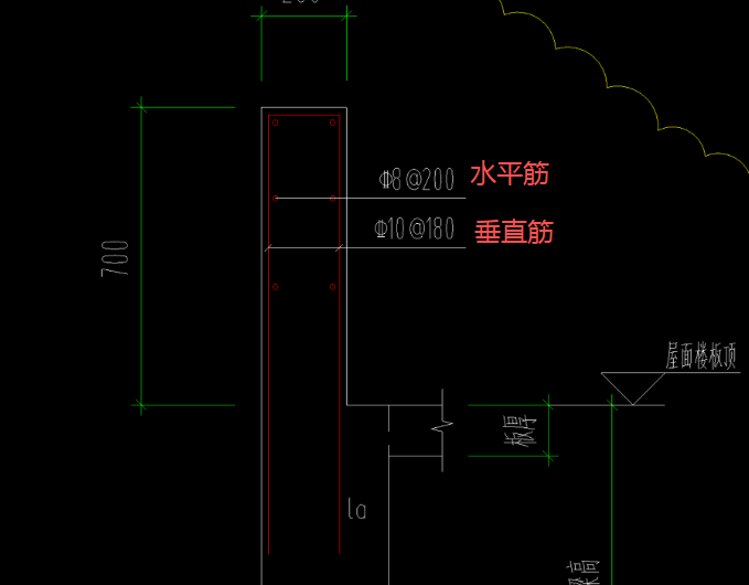 水平分布钢筋