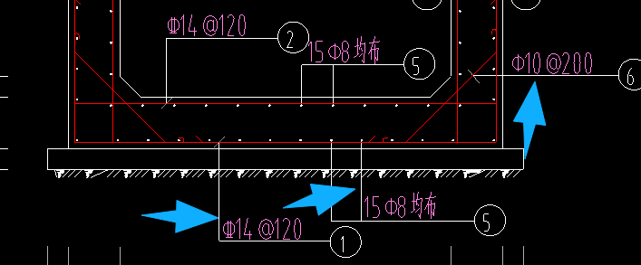 答疑：下边钢筋怎么处理，钢筋型号不同。