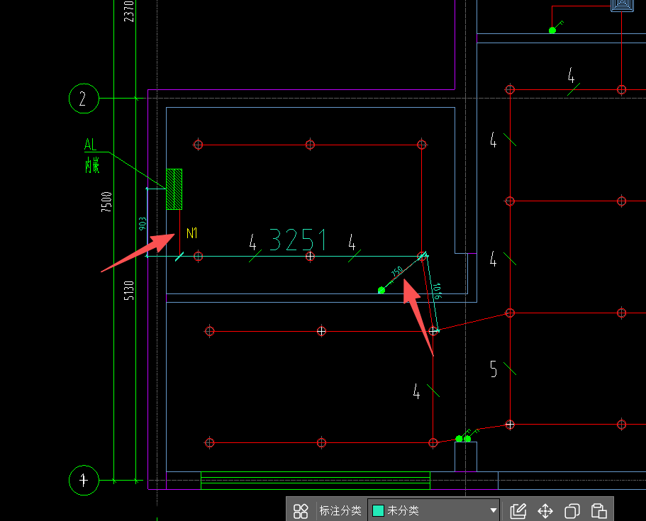 答疑：这两段的根数是4根吗 系统图上是三根是不是只有标注的地方有四根 还是他要形成回路