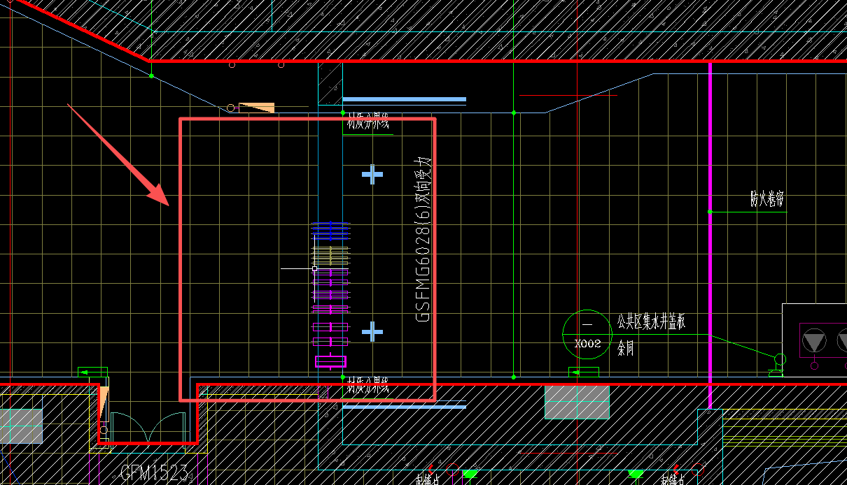 答疑：这是设备层公共区铺地图，请教各位大佬红框位置是什么？我要算地板装修需要扣除吗？