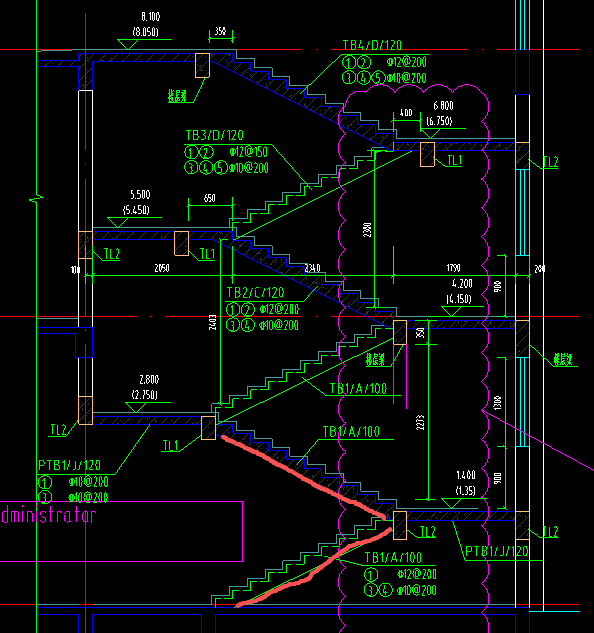 答疑：楼梯的踢脚线是不是如图所示