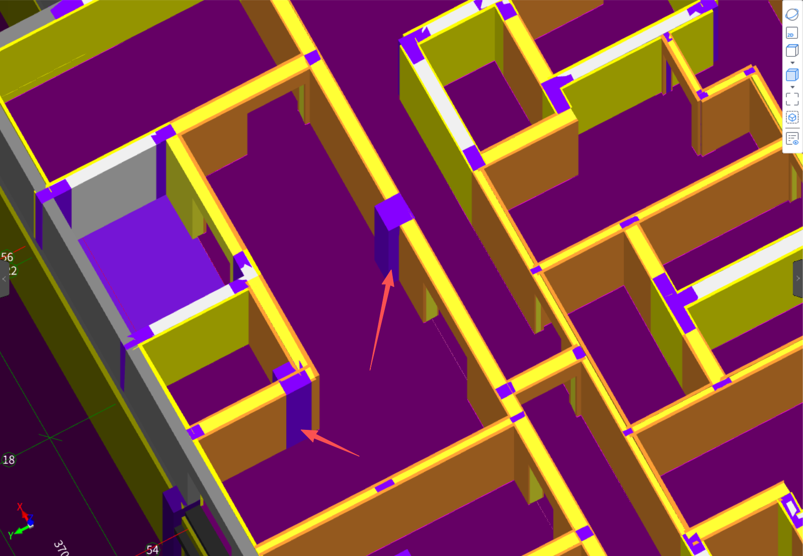 答疑：柱子与墙平齐算抹灰面积，不平齐不算面积，软件怎么改
