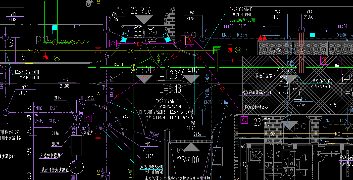 答疑：这些水管道在算量时要不要管这些节点高程，是不是直接算水平管长就行